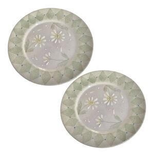 Daisy Salad Luncheon Hand Painted Plates By Deb Mores Block Basics Loves Me (2)